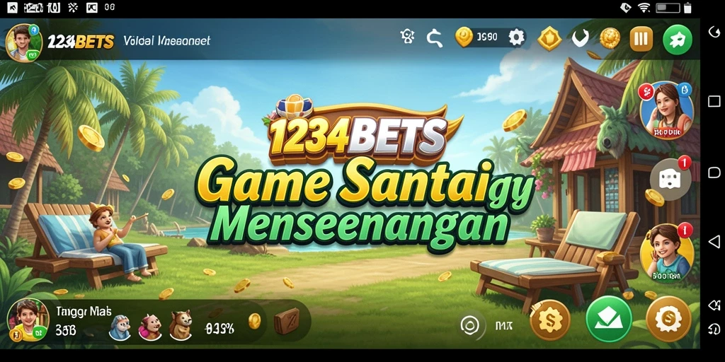 Tampilan gameplay 1234BETS yang ceria dan menghibur.