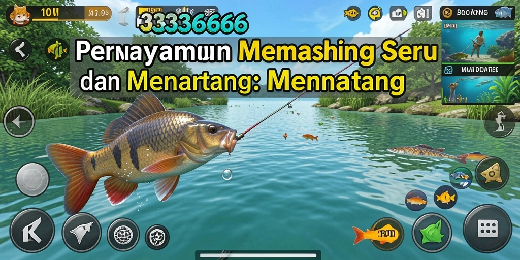 Tampilan gameplay seru di 333666 dengan berbagai ikan yang menunggu untuk ditangkap.