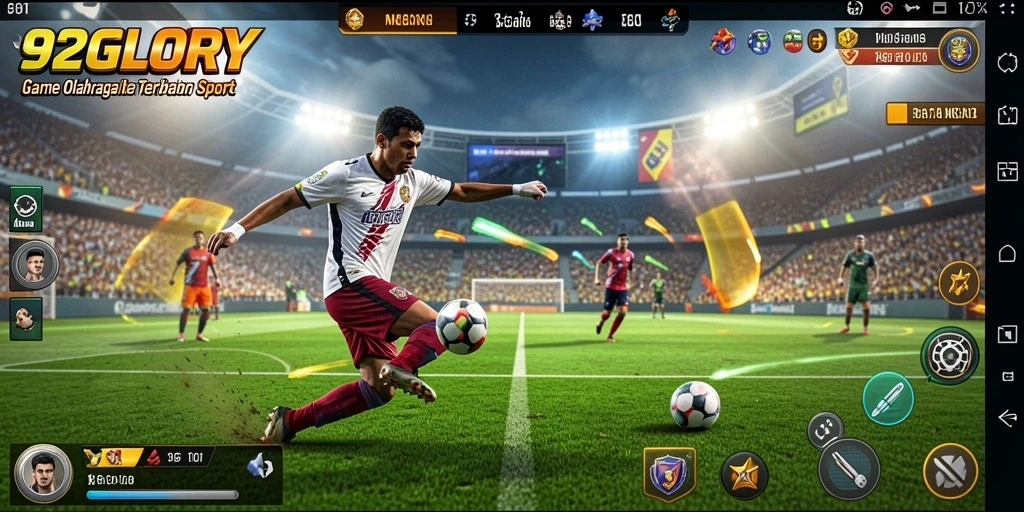Tampilan gameplay yang mendebarkan di 92GLORY.