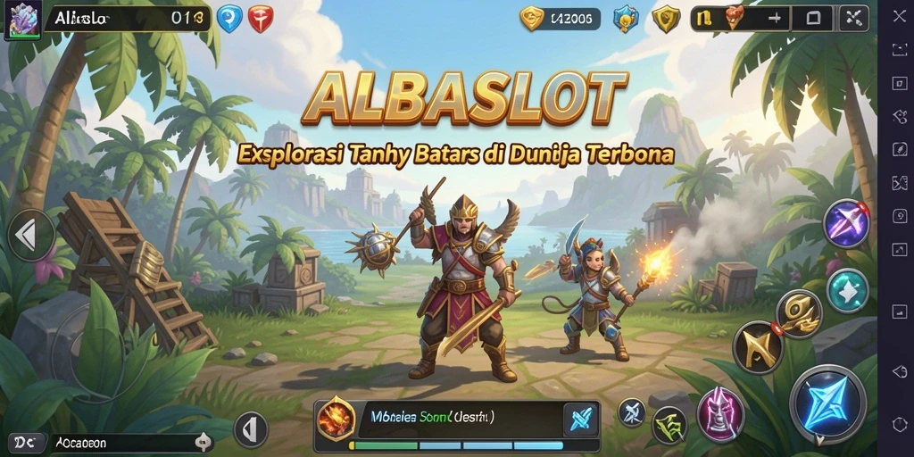 Screenshot gameplay menampilkan petualangan seru di dunia terbuka ALBASLOT.