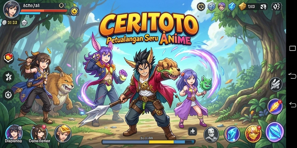 Tampilan menarik dari gameplay CERITOTO yang menghidupkan dunia Anime.