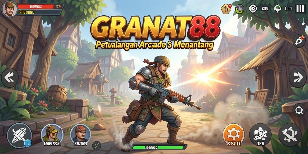 Screenshot gameplay GRANAT88 dengan karakter yang beraksi.