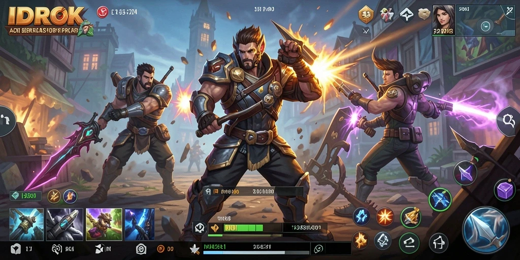 Tampilan gameplay IDROK menunjukkan aksi yang intens dan mendebarkan.
