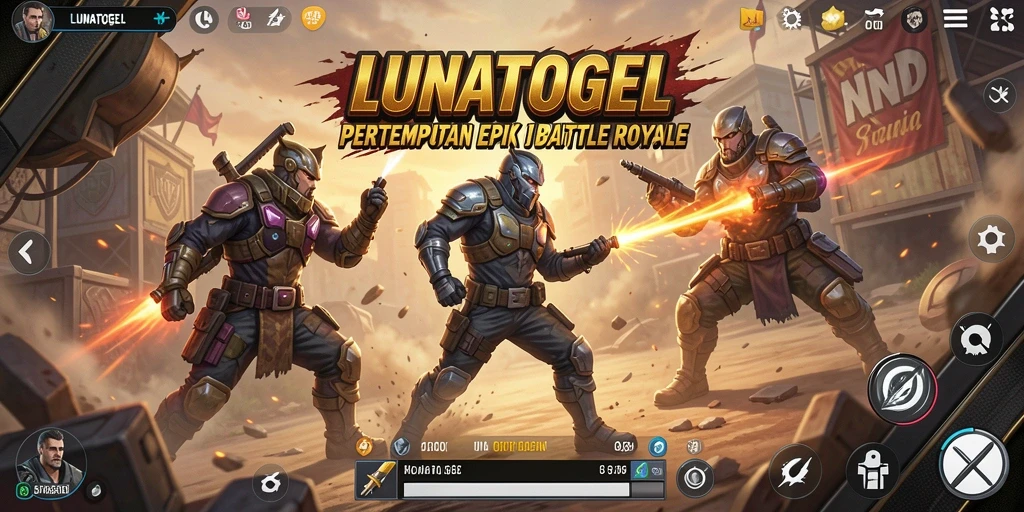 Gameplay seru LUNATOGEL dalam pertempuran Battle Royale.