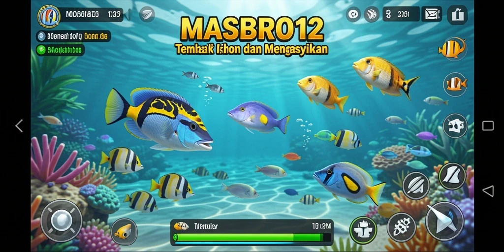 Tangkapan layar utama dari gameplay Tembak Ikan yang seru di MASBRO12.