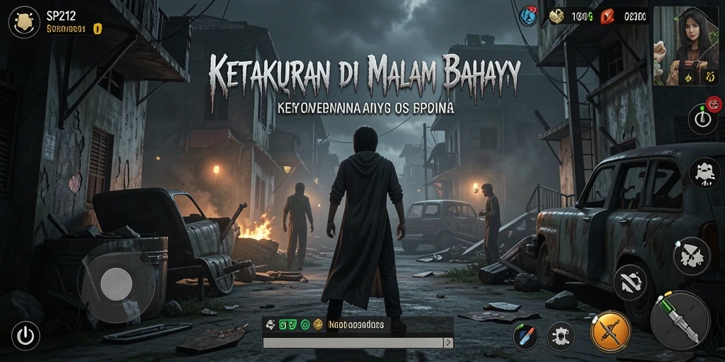 Tampilan gameplay menakutkan SP212 dengan suasana kelam.
